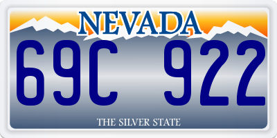 NV license plate 69C922