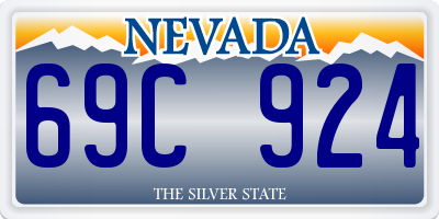 NV license plate 69C924
