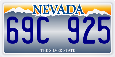 NV license plate 69C925