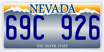 NV license plate 69C926