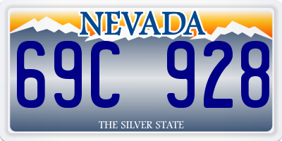 NV license plate 69C928