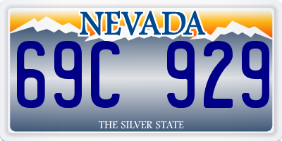 NV license plate 69C929