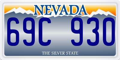 NV license plate 69C930