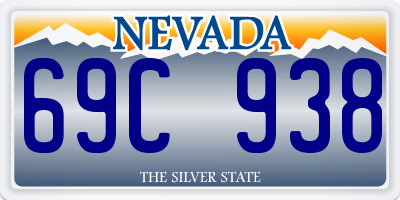 NV license plate 69C938