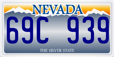 NV license plate 69C939