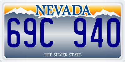 NV license plate 69C940