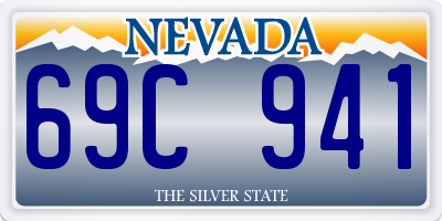 NV license plate 69C941