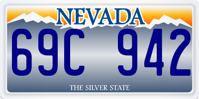 NV license plate 69C942