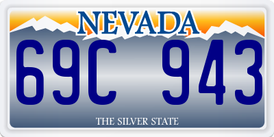 NV license plate 69C943