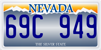 NV license plate 69C949
