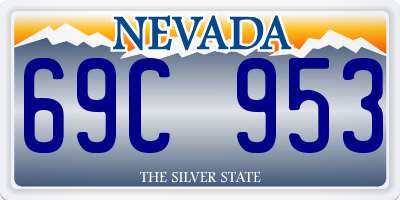 NV license plate 69C953