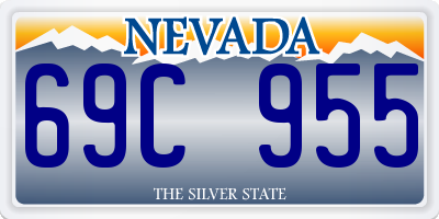 NV license plate 69C955