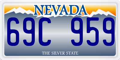 NV license plate 69C959