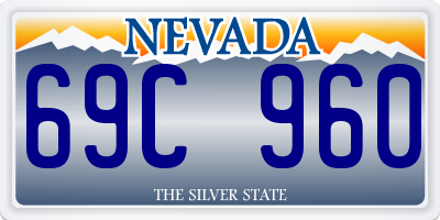 NV license plate 69C960