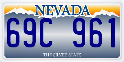 NV license plate 69C961