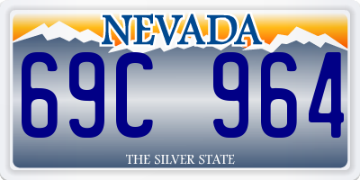 NV license plate 69C964