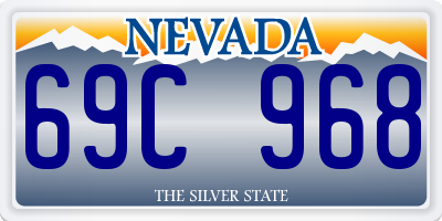 NV license plate 69C968