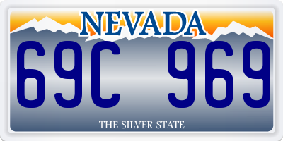 NV license plate 69C969