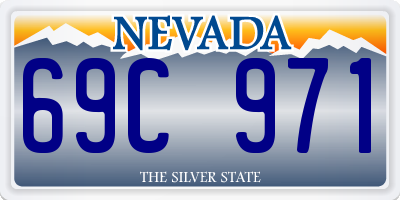 NV license plate 69C971