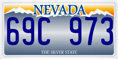NV license plate 69C973