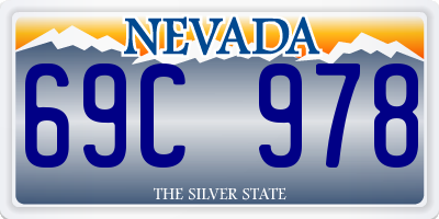 NV license plate 69C978