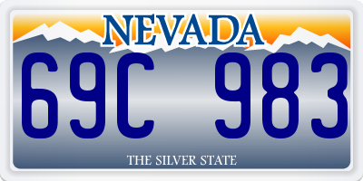 NV license plate 69C983