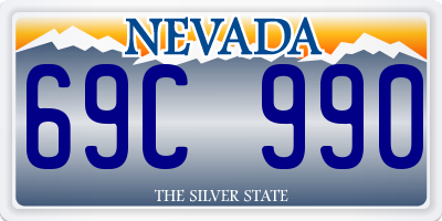 NV license plate 69C990