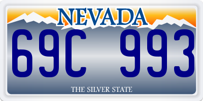 NV license plate 69C993