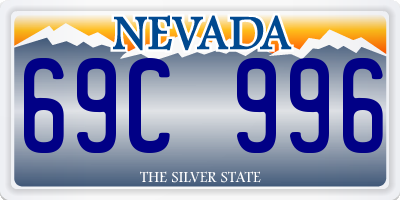 NV license plate 69C996