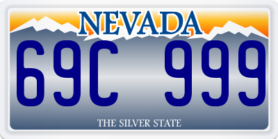 NV license plate 69C999