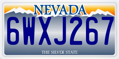 NV license plate 6WXJ267