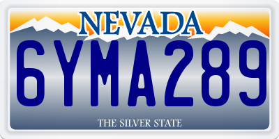 NV license plate 6YMA289