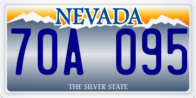 NV license plate 70A095