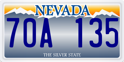 NV license plate 70A135