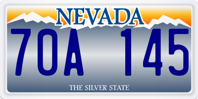 NV license plate 70A145