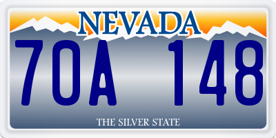 NV license plate 70A148