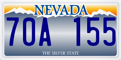 NV license plate 70A155