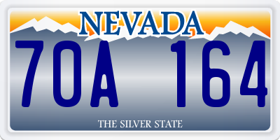 NV license plate 70A164