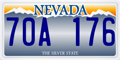 NV license plate 70A176