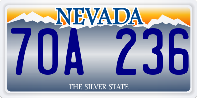 NV license plate 70A236