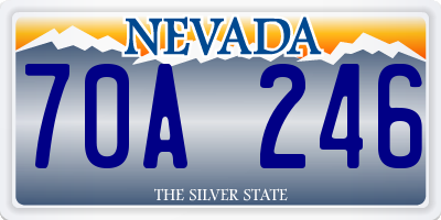 NV license plate 70A246