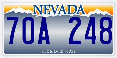 NV license plate 70A248