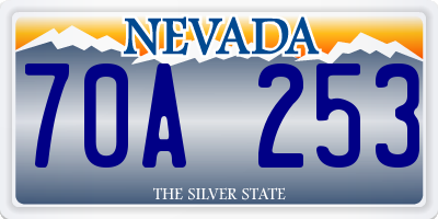 NV license plate 70A253