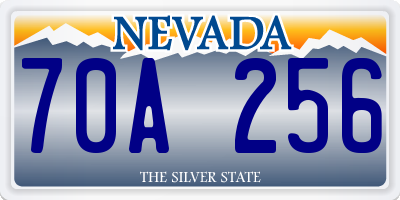 NV license plate 70A256