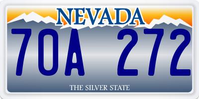 NV license plate 70A272