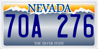 NV license plate 70A276