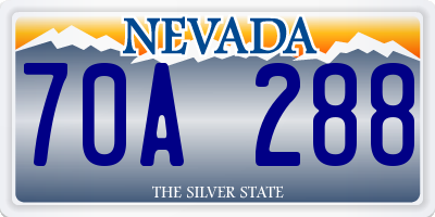 NV license plate 70A288