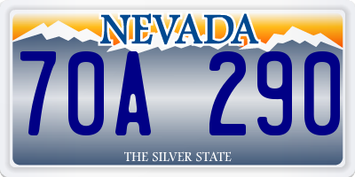 NV license plate 70A290