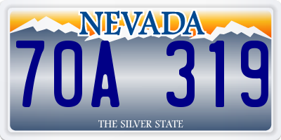 NV license plate 70A319