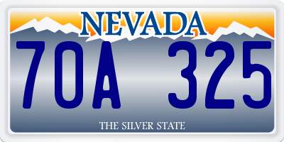 NV license plate 70A325